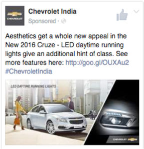 Chevrolet India Effectively Leveraged Facebook To Relaunch Cruze Chevrolet india