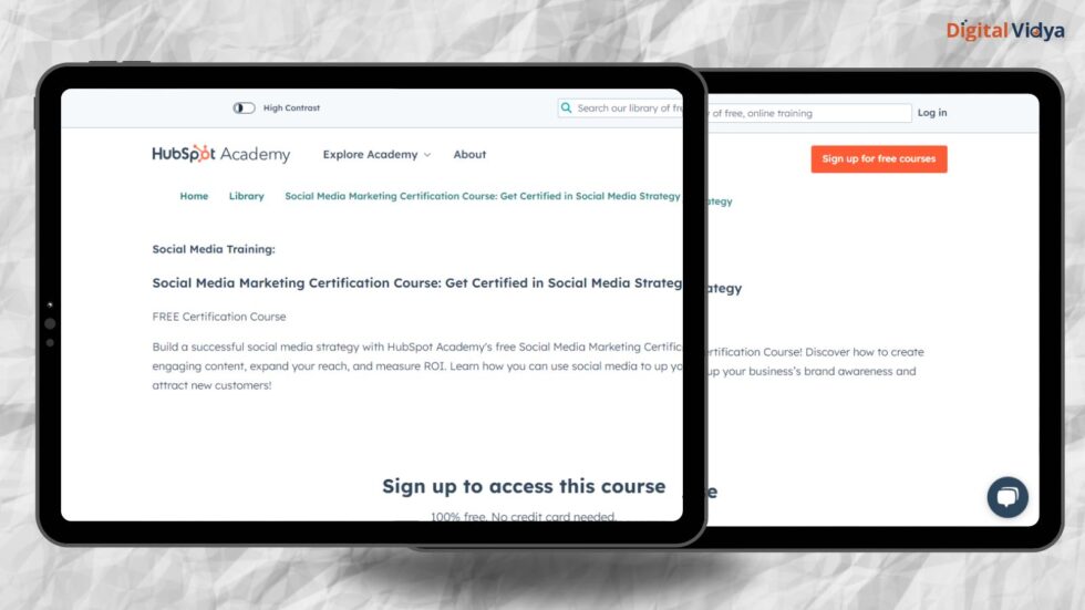 Hubspot Academy Hubspot academy smm course