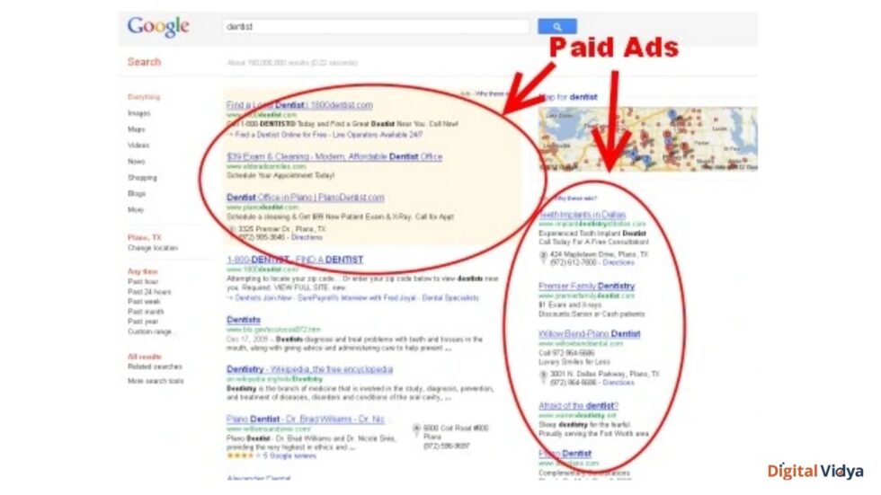 Digital Advertising Paid Practice Paid digital advertising types on search engines.