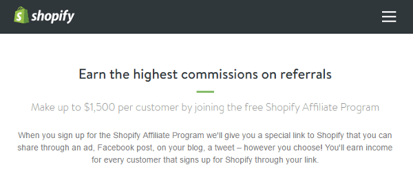 List Of Best 19 Affiliate Marketing Companies In India Image result for shopify affiliate program