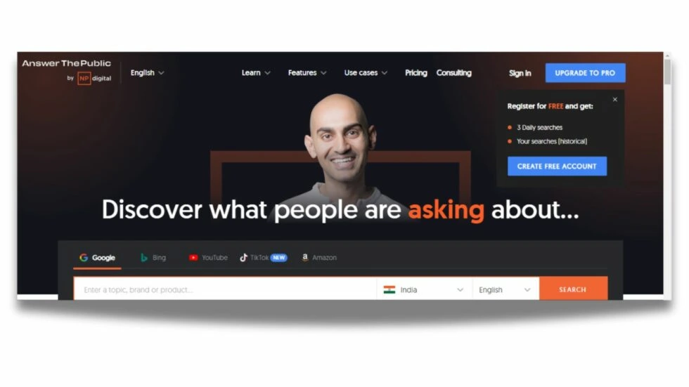 Answer The Public Tool Answer the public is a tool for all question and keyword research