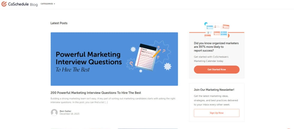 Top 21 Content Marketing Blogs To Follow In 2026 Coschedule blog