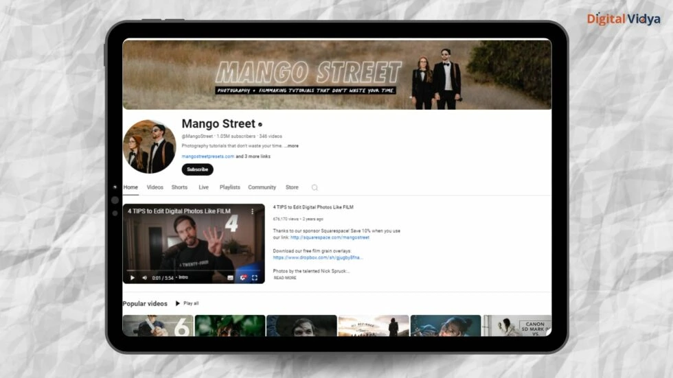 Mango Street Mango street, a creative photography and cinematography storytelling.