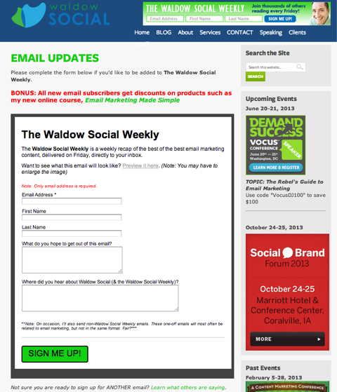 6 Creative Ways To Conjugate Social Media And Email Marketing Ms waldow social email updates
