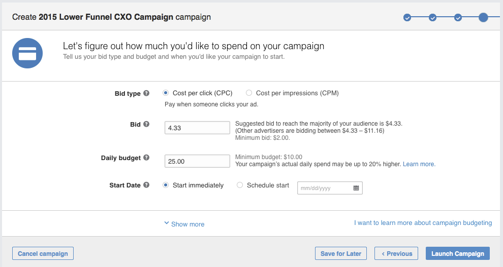 How To Create Linkedin Ads To Generate Sales? Set-your-budget linkedin ads